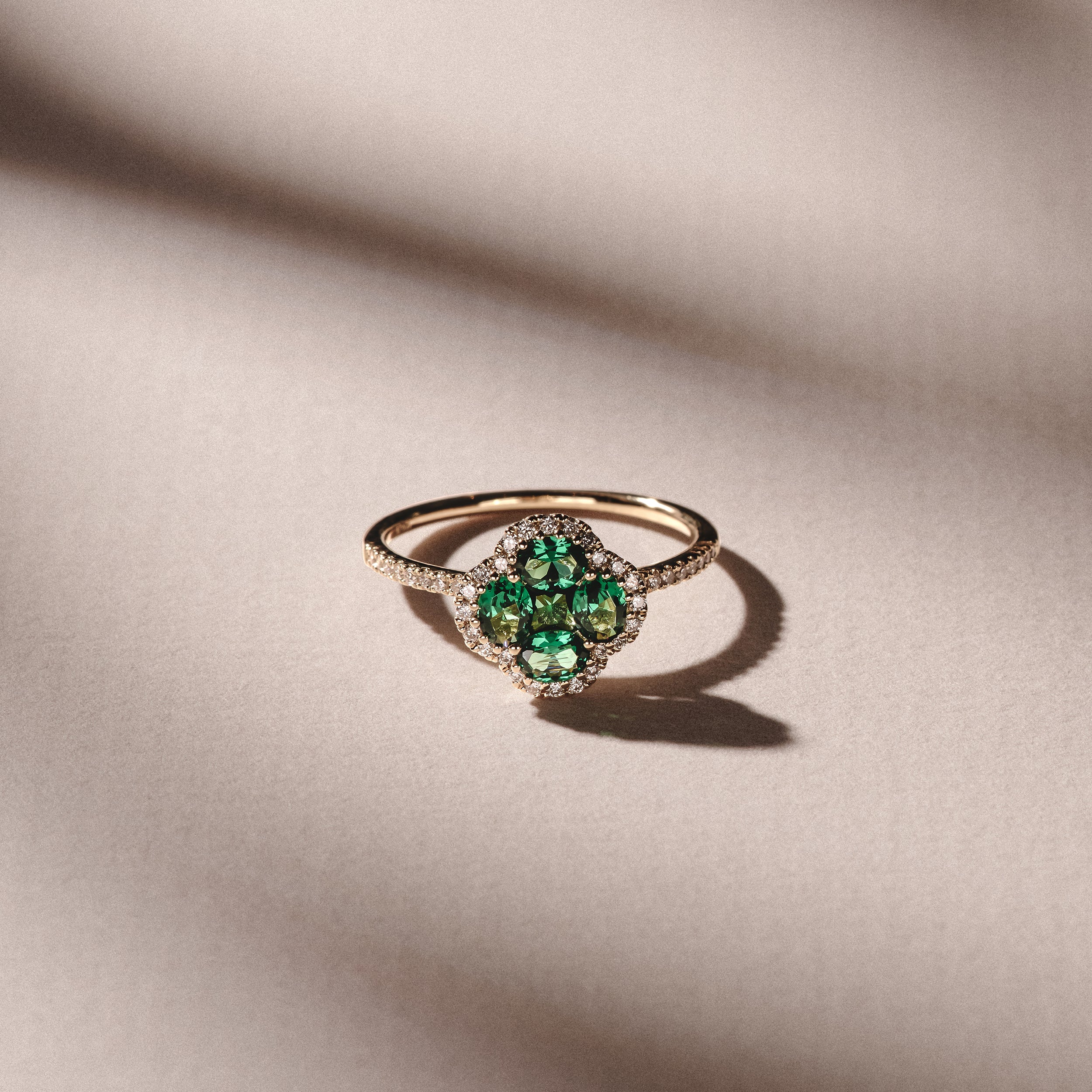 Alegria Lab Emerald Ring 0.75ct in 18k Gold Vermeil